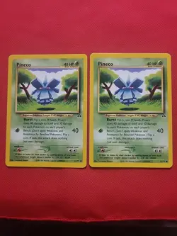 Pokemon: Pineco #61/75 Neo Discovery 2001 Vintage Non-holo - NM / LP CREASE- L93 - Image 1