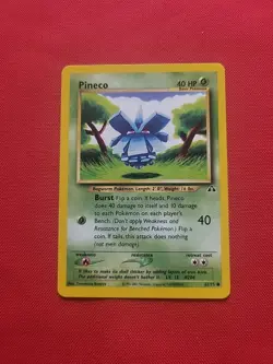 Pokemon: Pineco #61/75 Neo Discovery 2001 Vintage Non-holo - NM / LP CREASE- L93 - Image 3