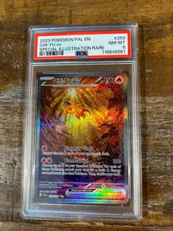POKEMON 2023 Paldea Evolved Special Illustration Rare CHI-YU EX #259 PSA 8 - Image 1