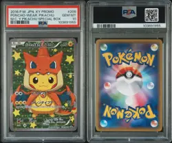 2016 POKEMON JPN XY PROMO #208 PONCHO-WEARING PIKACHU PSA 10 - Image 3