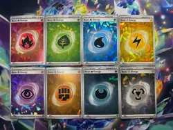Cracked Ice Holo Energy Set of 8 - Terapagos EX Premium Collection - Pokemon TCG - Image 1