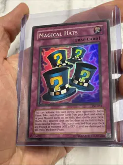 Yugioh Magical Hats PSV-033 Super Rare Original Print MP Vintage Vtg Card Holo - Image 1