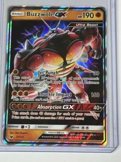 Buzzwole GX 57/111 Ultra Rare SM - Crimson Invasion Pokemon Card - Image 1