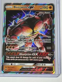 Buzzwole GX 57/111 Ultra Rare SM - Crimson Invasion Pokemon Card - Image 3