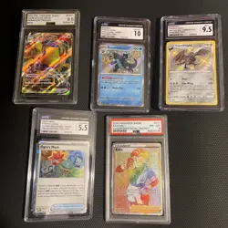 Pokemon Tcg Graded Card Lot Of 5 PSA/CGC/CC&G Slabs all good condition inc a 10! - Image 1