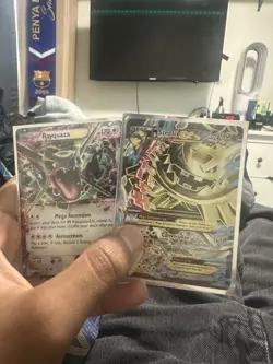 Rayquaza EX + Mega Steelix EX + Aerodactyle EX Pokemon Card Lot -Holo Rare LP/NM - Image 2