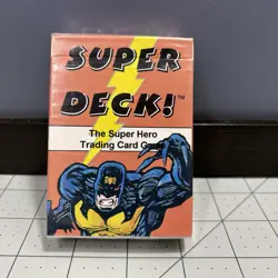 Vtg Super Deck! Super Hero Trading Card Game TCG Card Sharks By Marc Miller 1994 - Image 1