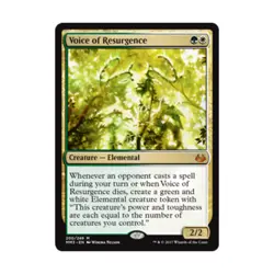 WOTC MTG Modern Masters 2017 Voice of Resurgence (MR) (Foil) EX - Image 1