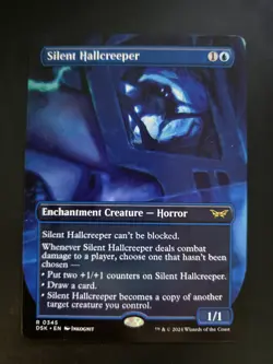 Silent Hallcreeper NM BORDERLESS Duskmourn: House of Horror MTG FREE SHIPPING - Image 1