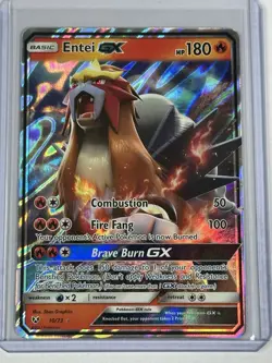 Entei GX - 10/73 - Pokemon Shining Legends Sun & Moon Ultra Rare Card NM - Image 1