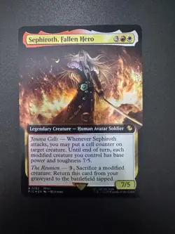 Sephiroth, Fallen Hero - 182 - MTG Magic Final Fantasy - Extended Art FOIL - Image 1
