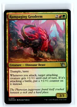 FOIL Rampaging Geoderm March of the Machine - MTG Magic the Gathering Card - Image 1