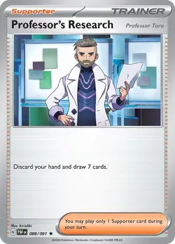 Professor's Research 088/091 Rare Reverse Holo LP-NM - Pokemon TCG S&V Fates PAF - Image 3