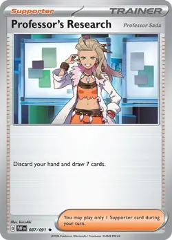 Professor's Research 087/091 Rare Reverse Holo LP-NM - Pokemon TCG S&V Fates PAF - Image 3