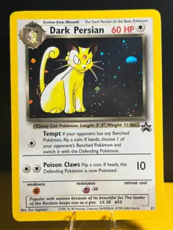 Dark Persian #17 Black Star Promo Holo Pokemon 2000 - Image 1