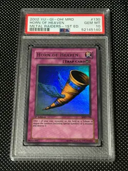 YUGIOH PSA 10 2002 Horn of Heaven MRD-130 Ultra Rare 1st Edition *5140 - Image 1