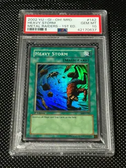 YUGIOH PSA 10 2002 Heavy Storm MRD-142 Super Rare 1st Edition *0637 - Image 1