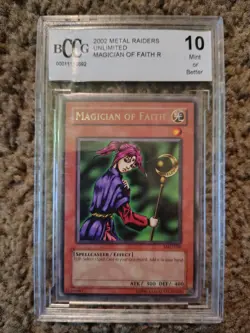 Magician of Faith MRD-036 BCCG Gem Mint 10 Rare Yugioh Metal Raiders 2002 - Image 1