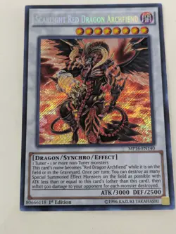 Yugioh - Scarlight Red Dragon Archfiend MP16-EN140 1st Edition Secret Rare NM - Image 1