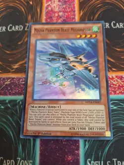 Yugioh Mecha Phantom Beast Megaraptor MP14-EN007 Super Rare 1st Edition NM - Image 1
