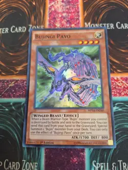 Yugioh Bujingi Pavo MP14-EN240 Super Rare 1st Edition Near Mint - Image 1