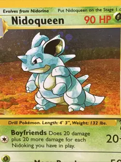 NIDOQUEEN ( 12/130 ) Base Set 2 Holo swirl 1999-2000 Wizards Pokemon Card - Image 2