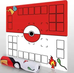 2 Player TCG Trainer Playmat with Zones & Tube | Stitched Game Mat for Card Play - Image 1