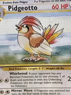 PIDGEOTTO ( 22 /102 ) ) Non Holo 1995-1998 Pokemon / Nintendo Card - Image 2