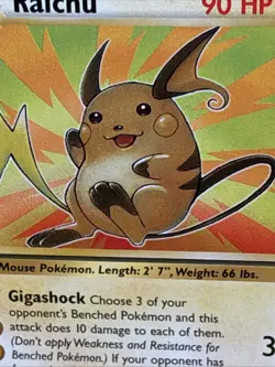 RAICHU ( 29/62 ) ) Non Holo 1995-1998 Pokemon / Nintendo Card - Image 2