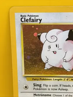 CLEFAIRY ( 6/130 ) Swirl Holo 1999- 2000 Wizards Base Set 2 Pokemon Card - Image 3