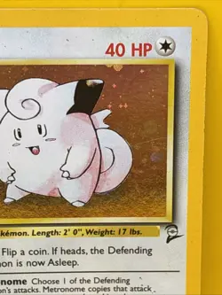 CLEFAIRY ( 6/130 ) Swirl Holo 1999- 2000 Wizards Base Set 2 Pokemon Card - Image 4