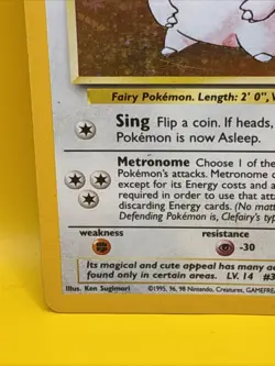 CLEFAIRY ( 6/130 ) Swirl Holo 1999- 2000 Wizards Base Set 2 Pokemon Card - Image 5