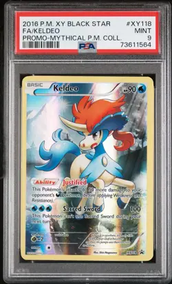 Pokemon TCG XY Keldeo Black Star Promo Card XY118 PSA 9 *CLEAN* *RARE* *LOW POP* - Image 1