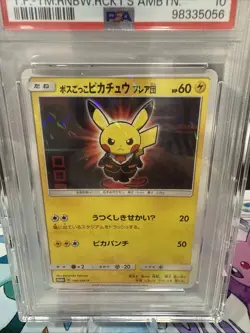 PSA 10 Pokemon Card 2018 Boss Pretend Pikachu Team Flare 196/SM-P Promo Japanese - Image 3
