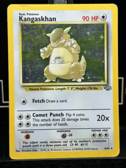 Kangaskhan Jungle Set Rare 21/64 Pokemon Card WOTC 1999 MP - Image 3