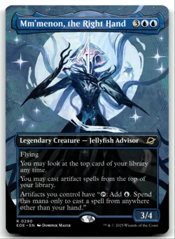 #290 Mm'menon, the Right Hand NM BORDERLESS 2025 MTG Edge of Eternities R - Image 1