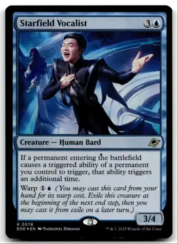 #78 Starfield Vocalist NM FOIL 2025 MTG Edge of Eternities R - Image 1