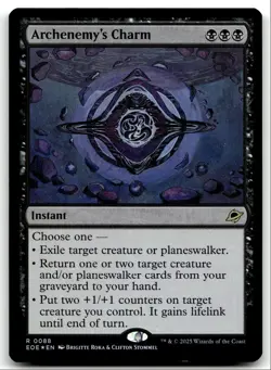 #88 Archenemy's Charm NM FOIL 2025 MTG Edge of Eternities R - Image 1