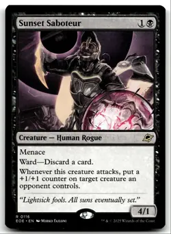 #116 Sunset Saboteur NM 2025 MTG Edge of Eternities R - Image 1