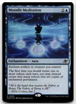 #69 Moonlit Meditation NM FOIL 2025 MTG Edge of Eternities R - Image 1