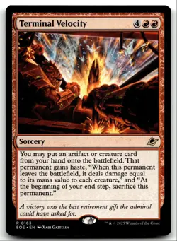 #163 Terminal Velocity NM 2025 MTG Edge of Eternities R - Image 1