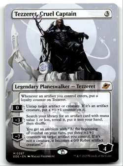 #287 Tezzeret, Cruek Captain NM BORDERLESS 2025 MTG Edge of Eternities M - Image 1