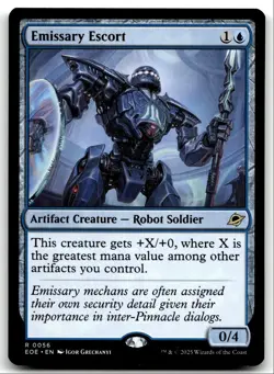 #56 Emissary Escort NM 2025 MTG Edge of Eternities R - Image 1