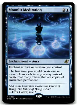#69 Moonlit Meditation NM 2025 MTG Edge of Eternities R - Image 1