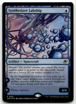 #81 Synthetizer Labship NM FOIL 2025 MTG Edge of Eternities R - Image 1