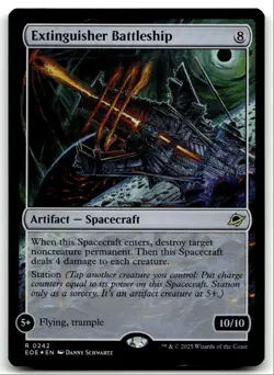 #242 Extinguisher Battleship NM FOIL 2025 MTG Edge of Eternities R - Image 1
