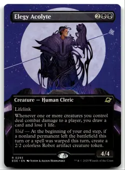 #293 Elegy Acolyte NM BORDERLESS 2025 MTG Edge of Eternities R - Image 1