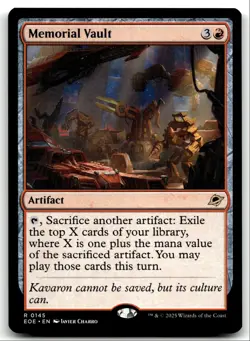 #145 Memorial Vault NM 2025 MTG Edge of Eternities R - Image 1