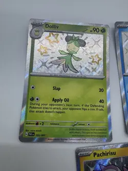 Pokemon TCG SV: Paldean Fates Holo Lot 138/091 Pachirisu, 103/091 Dolliv 118/091 - Image 2