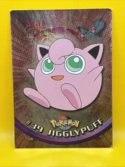 1999 Topps Pokemon TV #39 Jigglypuff Foil Blue Logo - Image 2